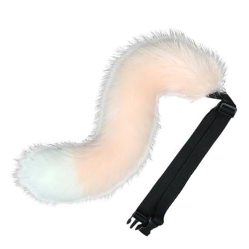 URFDCAD Fuchsschwanz cosplay Plüsch Kunstpelz Tail Flauschiger Plüsch Langer Tier Fuchs Katze Hund Wolf Schwanz Halloween Anime Großer Schwanz für Halloween Party Kostüm Cosplay verkleiden Tier Tails von URFDCAD