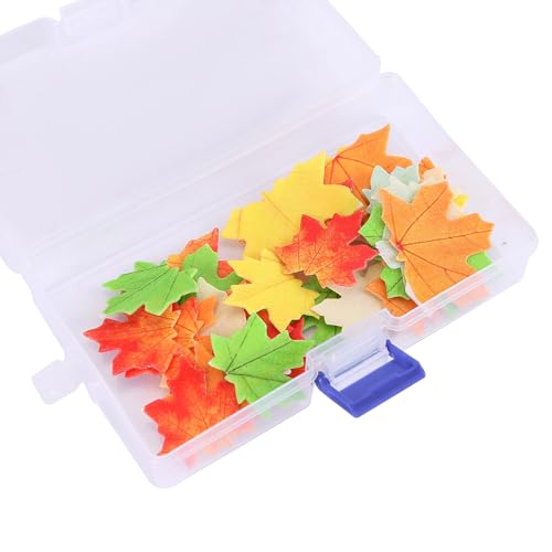 110 Stück Essbare Ahornblatt Cupcake Toppers Maple Leaf Tortendeko Cupcake Topper Herbst Blätter Muffin Dekoration für Thanksgiving Baby Dusche Kinder Geburtstag Party Kuchen Dekorationen von URFEDA