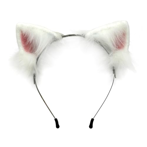 Halloween Kostüme Plüsch Katzenohren Haarreif Fuchs Wolf Ohren Stirnband Headwear Damen Halloween Fasching Karneval Masquerade Cosplay Frauen von URFEDA