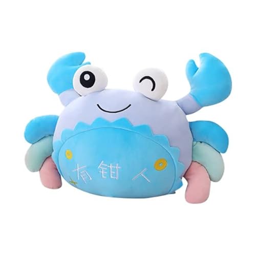 PlüSch Simulation Krabben Stofftier Plüschtier Kuscheltier Krebs Krabbe Cartoon Tierpuppe Kissen Schlafkissen Kinderspielzeug Niedlich Kreative Cartoon Tier PlüSch Kissen Ausgestopfte Puppe Blau/40cm von URFEDA