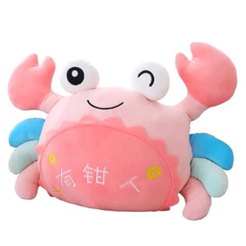 PlüSch Simulation Krabben Stofftier Plüschtier Kuscheltier Krebs Krabbe Cartoon Tierpuppe Kissen Schlafkissen Kinderspielzeug Niedlich Kreative Cartoon Tier PlüSch Kissen Ausgestopfte Puppe Rosa/40cm von URFEDA