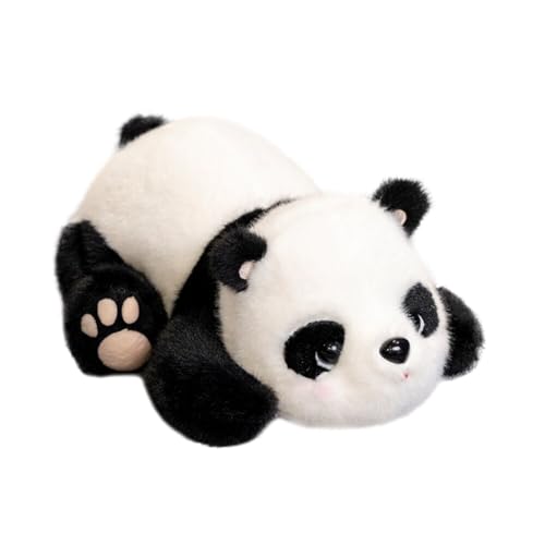 Schwarz Weiß Panda Kuscheltier 23CM Panda Plüsch Spielzeug Kawaii Liegender Panda Plüschtier Panda Stofftier Plüsch Panda Puppen Kissen Weihnachten Geschenke für Geburtstag Kinder Jungen Mädchen von URFEDA