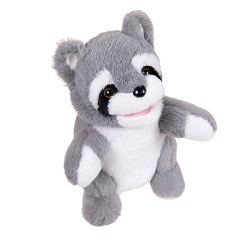 Tier Handpuppen Spielzeug für Kinder,Tierhandpuppen Wolf Tiger Löwe AFFE Panda Giraffe Elefant Plüsch Kuscheltiere, bewegliche offene Münder,Tier Handpuppe Rollenspiel für Kinder und Erwachsene von URFEDA