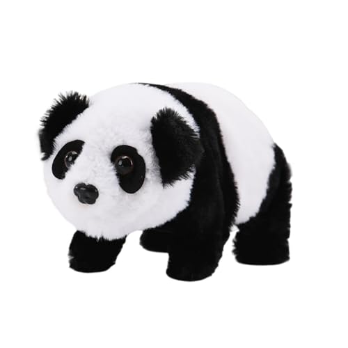 URFEDA Elektronisches Panda Plüschtier Spielzeug Panda Interaktiv Elektronisch Haustier Plüschtier Spielzeug Panda der Läuft und Bellt Interaktives Spielzeug Haustier Plüsch Panda für Kinder von URFEDA