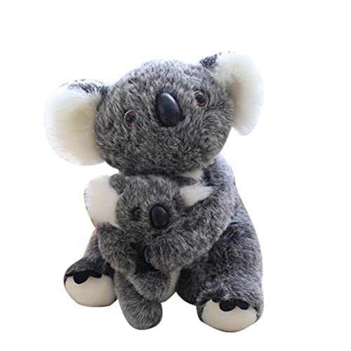 URFEDA Koala Plüschtier Stofftier Kuscheltier Grau Koala Plüsch Puppe Kuschelkissen Stofftierpuppe Gefüllte Plüsch Spielzeug Tiere PlüschKissen Schlafkissen Geburtstag Geschenke für Jungen Mädchen von URFEDA