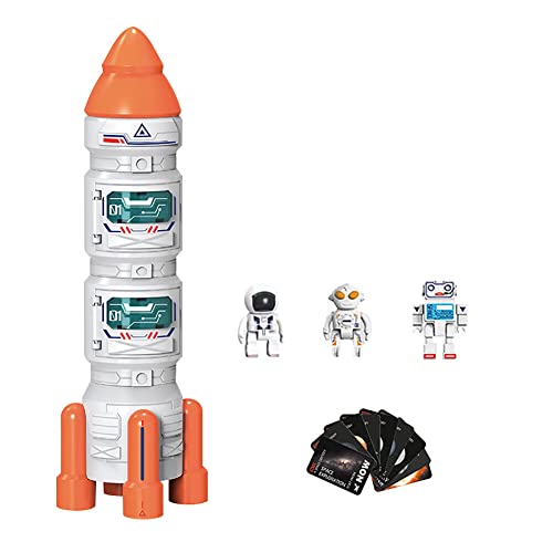 URFEDA Weltraumraketen-Spielzeug Space-Shuttle-Modell Weltraum mit Lichtern und Sound Astronauten-Raumschiff-Bauset Auto-Wissenschaftsspielzeug für Kinder Jungen und Mädchen von URFEDA