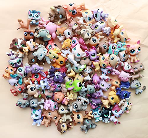 Lps Pet Shop Random 5 Stück Pets und 10 Stück Zubehör, Little Animal Toy Cute Collie Short Hair Cat Great Dane Cocker Spaniel Dog and More, Kids Girls Collectible Imagination lps Toys von URYZLTXMV