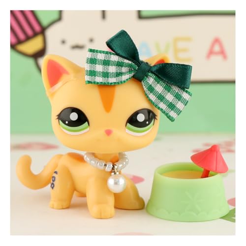 Mini Shop Pet LPS Figuren, Kurzhaarfiguren, Katze, Gelb, Katze, Spielzeug, selten von URYZLTXMV