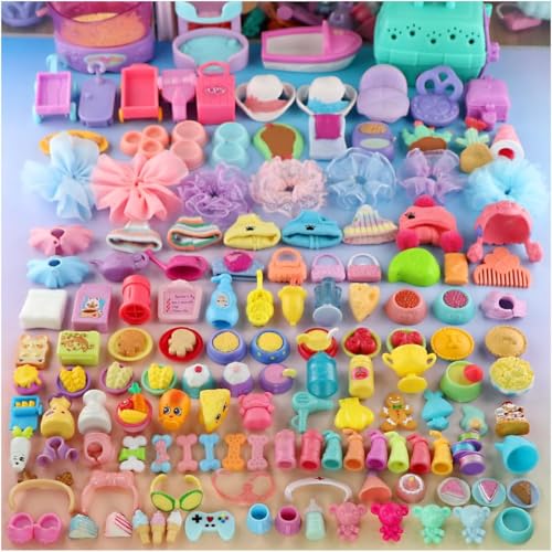 Pet Shop Cute LPS Zubehör, zufällige Auswahl, 25 Stück, Kleidung, Lebensmittel, Getränke, Eiscreme, Bow, Halskette, Bär, Jacke, Karte und Sonnenbrille und mehr Auswahl, kompatibel mit LPS Cat Shepherd von URYZLTXMV