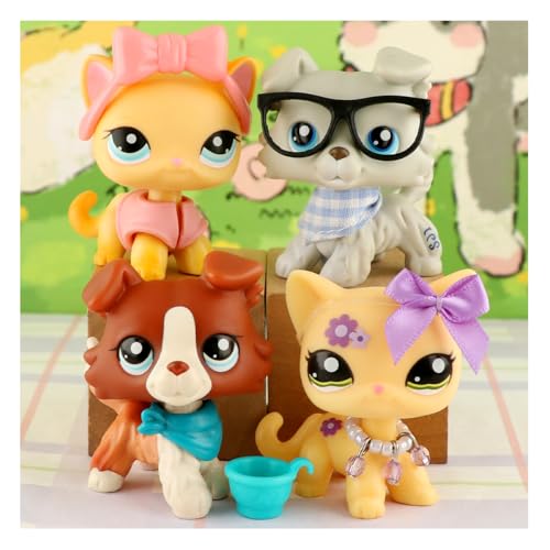 Rare lps Pet Shop Lps Cat Dog Set, 4 Stück Katze und Collie und Lps Zubehör von URYZLTXMV