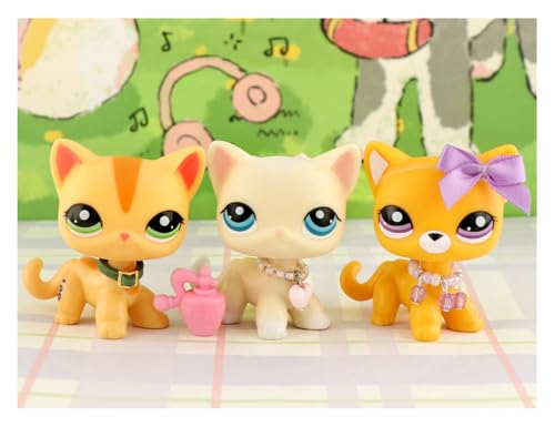 Seltene Lps Pet Shop Lps Cat Set 3 Stück Shorts Haar Katze und Lps Zubehör Sammlerstück Mini Spielzeug für Kinder Geschenk von URYZLTXMV