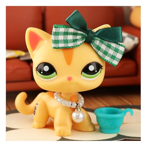 Seltene alte lps Pets Action-Figur für Haustiere, Sammlerstück, kleine Haustiere, kleine Haustiere, Cocker Spaniel, Dackel, Collie, Great Dane Dog Kurzhaar-Katze, Geschenk für Kinder (Kurzhaar-Katze, von URYZLTXMV