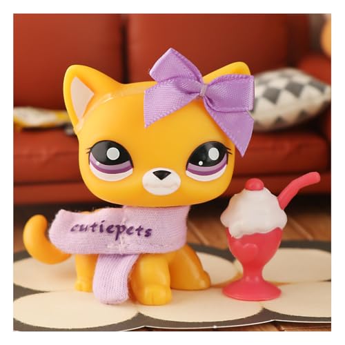 Seltene alte lps Pets Action-Figur für Haustiere, Sammlerstück, kleine Haustiere, kleine Haustiere, Cocker Spaniel, Dackel, Collie, Great Dane Dog Kurzhaar-Katze, Geschenk für Kinder (Orange von URYZLTXMV