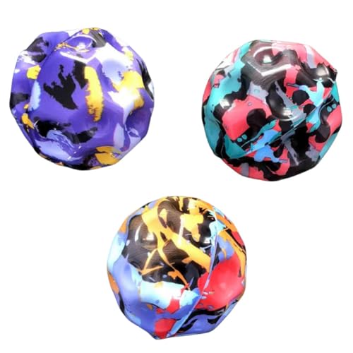 URacon 3 Stück Moon Ball Astro Jump Ball Hohe Sprünge Gummiball Mini Bouncing Ball Bam Ball Space Ball Wasserspiele am Trampolin Spielen EIN Knallendes Geräusch Machen Toy for Kids Party Gift B von URacon