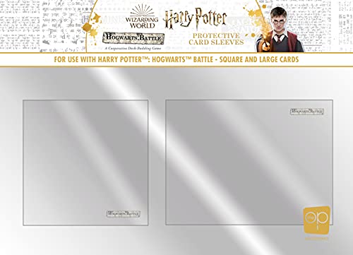 Harry Potter Hogwarts Battle | Square and Large Card Sleeves | 80mm x 80mm and 80mm x 105mm Card Protector Sleeves for Harry Potter Deckbuilding Games | Cardsleeve Back Featuring Hogwarts Crest von USAopoly