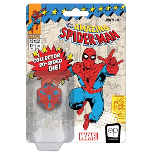 Marvel The Amazing Spider-Man 20-Sided Die | 36mm Large Collectible d20 with Spider-Man Emblem | Polyhedral Die Great for Dungeons and Dragons or Game Night | Officially-Licensed Marvel & Merchandise von USAopoly