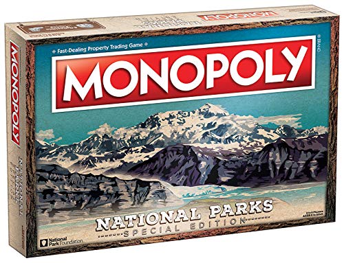 USAopoly Monopoly National Parks 2020 Edition | Über 60 US-Nationalparks | Yellowstone, Yosemite, Grand Canyon & mehr | Lizenziertes Monopoly-Spiel für 2-6 Spieler ab 8 Jahren von USAopoly