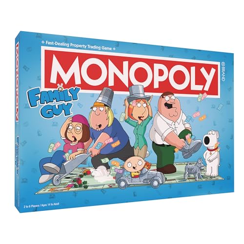 Monopoly: Family Guy Brettspiel, mit Banana Brian, Giant Chicken, Rupert und mehr, kaufen, handeln Sie Quahogs Standorte von McBurgertown bis Wild West Ranch, offiziell Lizenziertes Family Monopoly: Family Guy Brettspiel, mit Banana Brian, Giant Chicken, Rupert und mehr, kaufen, handeln Sie Quahogs Standorte von McBurgertown bis Wild West Ranch, offiziell Lizenziertes Family von USAopoly