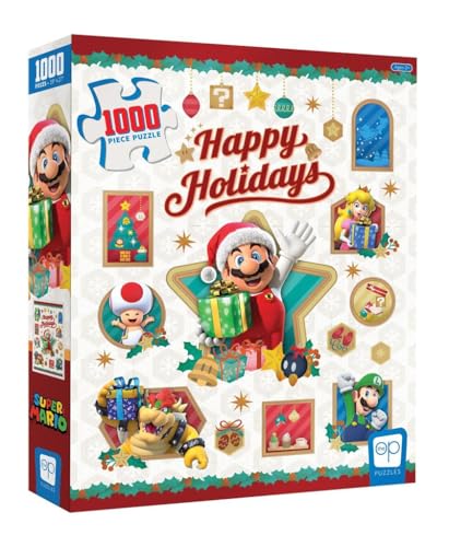 USAopoly TOP-PZ007 Super Mario Happy Holidays 1000-Piece Puzzle, Multicolor, único von USAopoly