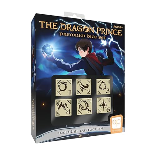 The Dragon Prince Premium Dice Set | Collectible d6 Dice with Collectible Tin Case | Based on The Hit Netflix Show | Officially Licensed Dragon Prince Gift & Merchandise von USAopoly