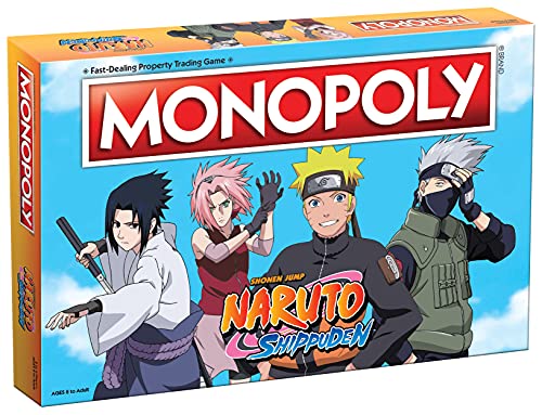 USAOPOLY Monopoly Naruto Monopoly-Spiel zum Sammeln, mit japanischer Manga-Serie, vertraute Orte und ikonische Momente aus der Anime-Show, mehrfarbig von USAopoly