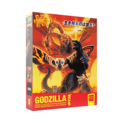 USAopoly Godzilla, Mothra und König Ghidorah: Giant Monsters All-Out Attack, 1000-teiliges Puzzle, offizielles Lizenzprodukt und Sammlerstück von Godzilla von USAopoly