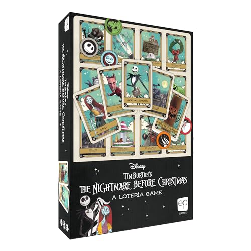 USAopoly Lotería: Disney Tim Burton’s The Nightmare Before Christmas | Traditional Loteria Game | Bingo Style, Featuring Custom Artwork & Illustrations | Inspired by Spanish Words & Mexican Culture von USAopoly