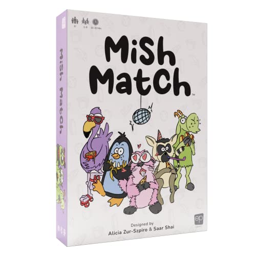 USAopoly Mish Match | Fast-Paced Card Game | Find Matches Between Cards - Animals, Colors, Moods & Foods | 2-8 Players Ages 8+ von USAopoly