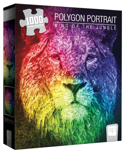 USAopoly TOP-PZ002 Polygon Portraits King of The Jungle 1,000-Piece Puzzle, Multicolor von USAopoly