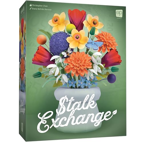 USAopoly Stalk Exchange | Board Game | Beautiful Flower and Gardening Themed Strategy Game | Fast & Fun Gameplay | Ages 10+ | 2-5 Players | English von USAopoly