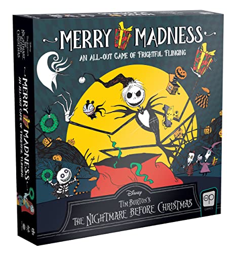 USAopoly The OP Disney Tim Burton's The Nightmare Before Christmas Merry Madness - Würfelspiel - Ab 6 Jahren - Für 3 bis 5 Spieler - Englisch von USAopoly