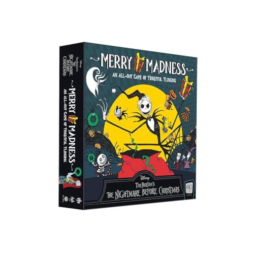 USAopoly The OP Disney Tim Burton's The Nightmare Before Christmas Merry Madness - Würfelspiel - Ab 6 Jahren - Für 3 bis 5 Spieler - Englisch von USAopoly