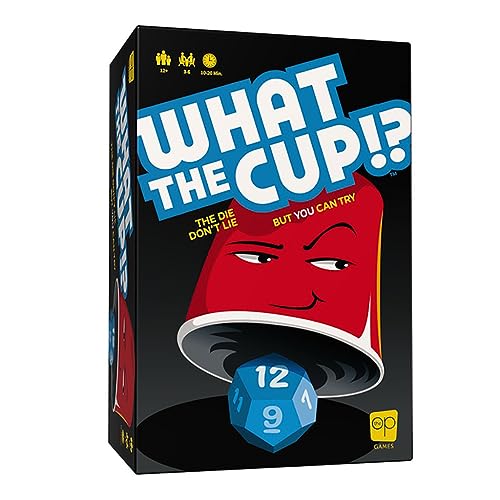 USAopoly What The Cup!? | Social Bluffing Dice Game | Featuring Handheld Dice Cups & D12 Dice | Spy, Swap, Steal The Winning Cup | 3-6 Spieler, Alter 12+ von USAopoly