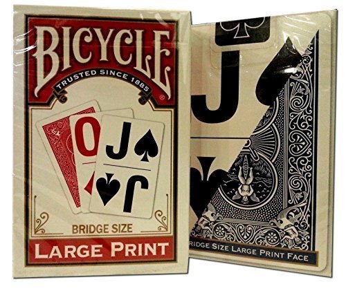 Bicycle Large Print Bridge Playing Cards 2 Decks -(1) Red, (1) Blue by USPCC von USPCC