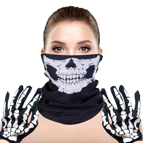 UTEFIF Totenkopf Gesichtsmaske,Motorrad Totenkopf Halloween Maske,Cosplay Kostüm für Halloween-Partys,Maskerade-Partys,Osterfeiern,Märchen,Vampir-Drama-Shows und mehr von UTEFIF