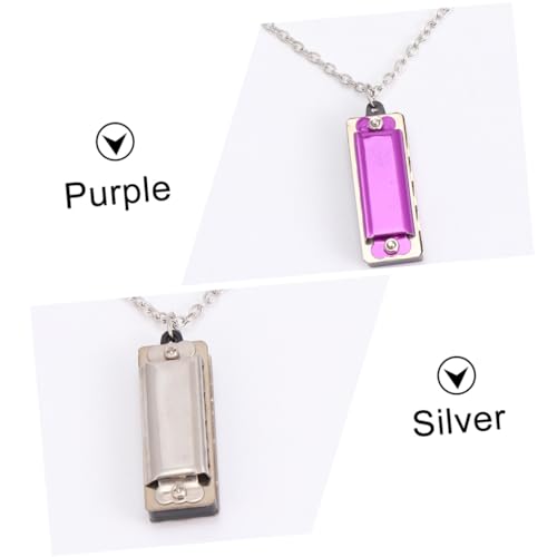 UTHCLO 2 Stück Teiliges Doppelreihe Mundharmonika für Musikspielzeug Pädagogisches Blasinstrument in Lila und Silber zum Lernen und Musikalische Früherziehung UTHCLO 2 Stück Teiliges Doppelreihe Mundharmonika für Musikspielzeug Pädagogisches Blasinstrument in Lila und Silber zum Lernen und Musikalische Früherziehung von UTHCLO