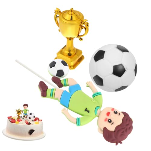 UTHCLO Fußball Geburtstag Party Dekoration Fußball Cake Topper mit Softgummi Fußballjunge und Kunststoff Pokal Bunte Fadebeständige für Kinderfeier UTHCLO Fußball Geburtstag Party Dekoration Fußball Cake Topper mit Softgummi Fußballjunge und Kunststoff Pokal Bunte Fadebeständige für Kinderfeier von UTHCLO
