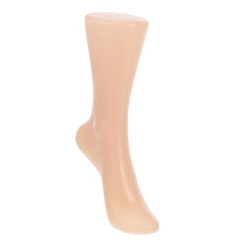 UTHCLO Fußform Sockenform Fuß Schaufensterpuppe Schaufensterpuppenfüße für Socken Mannequin-Füße Mannequin-Fuß Fußpuppe für Socken Strumpfanzeigeformen Socken Stehen Plastik Beige von UTHCLO