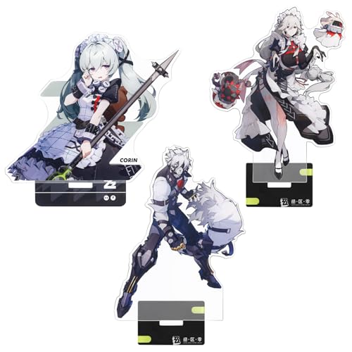 UTIEHD Zenless Zone Zero Charakter Standees 3er Pack Sammelbare Acryl-Display mit Alexandrina, Von Lycaon & Corin Wickes von UTIEHD