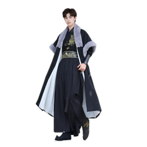 Dynastie-Kostüme für Herren, traditionelles Hanfu-Cosplay-Kleid, asiatische orientalische Kleidung, Mantel, Einheitsgr��e von UU BEN