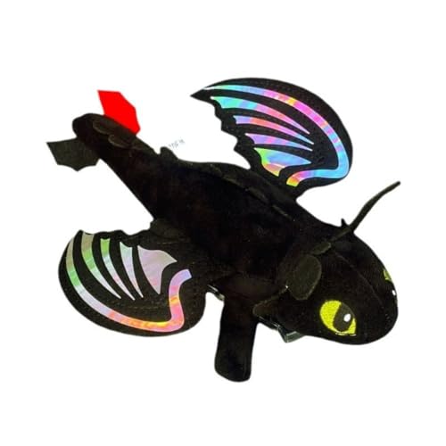 UUIVIRS Ohnezahn Kuscheltier Für Autodach-Schiebedach-Dekoration, Zahnloser Drache Deko Mit Saugnapf, Leicht Trainieren Sie Ihren Drachen (Schwarz B,20CM) von UUIVIRS