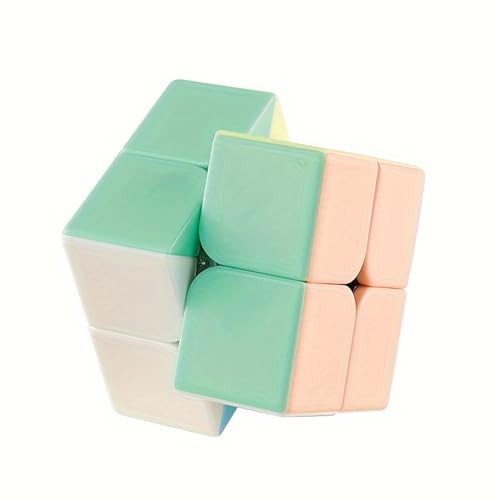 Zauberwürfel, Speed Cube 2 x 2 x 2 Magic Cube 3D Magischer Würfel Spielzeug für Konzentrations und Kombinationsübungen, Dreht Sich Schneller und Präziser, Super Robust mit Lebendigen Farben (Macaron) von UV STYLISH