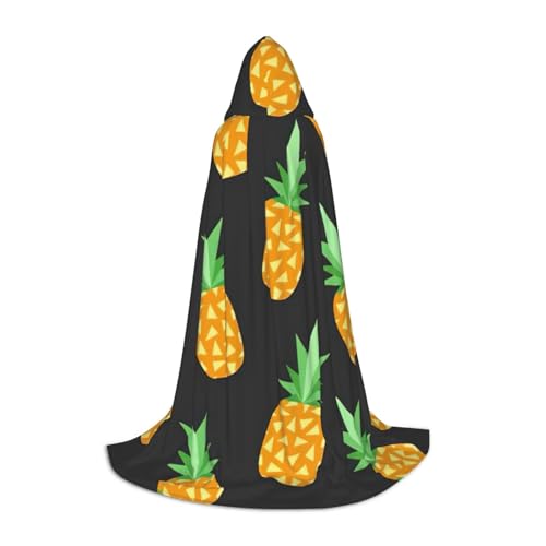 UVBDF Ananas-Halloween-Kostüm, Kapuzenumhang, Cosplay, Umhang mit Umhang, Zubehör, Karnevals-Must-Have von UVBDF