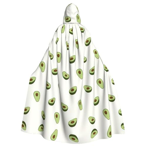 UVBDF Avocado-Halloween-Umhang, Kapuzenumhang, Cosplay-Kostüm, Erwachsenen-Robe, Umhang für Damen und Herren von UVBDF