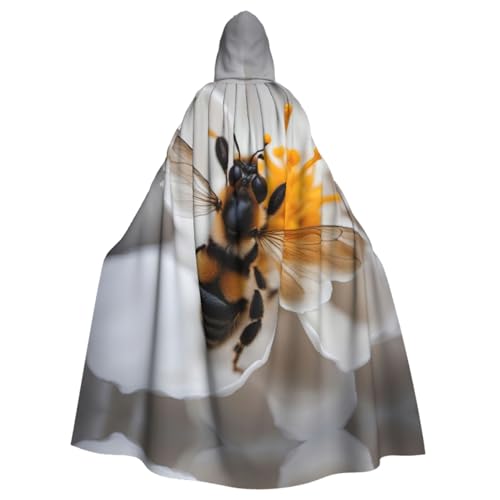 UVBDF Bee on Honeycomb Halloween Umhang Kapuzenumhang Cosplay Kostüm Erwachsene Robe Umhang für Damen und Herren von UVBDF