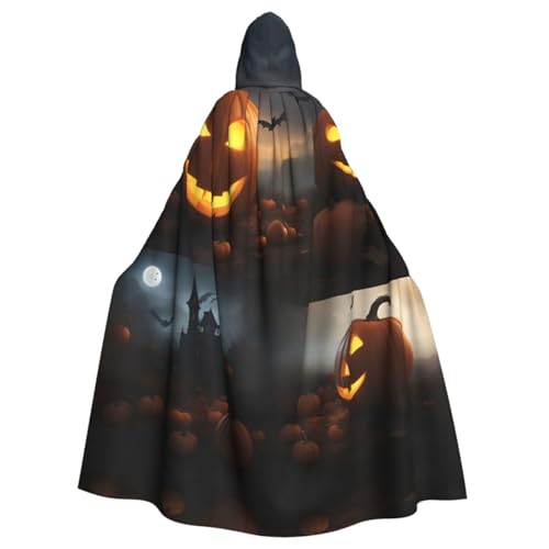 UVBDF Halloween Kürbis Halloween Umhang Kapuzenumhang Cosplay Kostüm Erwachsene Robe Umhang für Damen und Herren von UVBDF