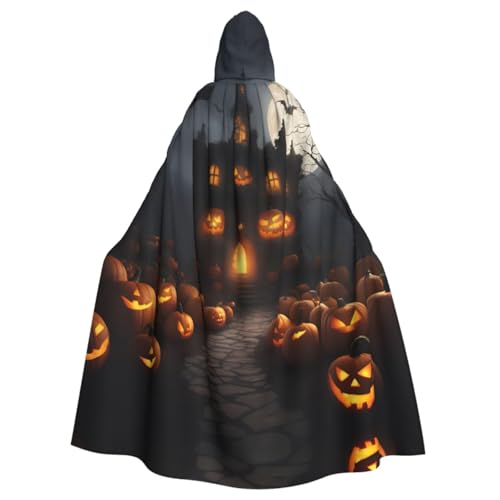 UVBDF Halloween Kürbis Halloween Umhang Kapuzenumhang Cosplay Kostüm Erwachsene Robe Umhang für Damen und Herren von UVBDF