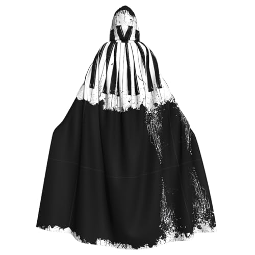 UVBDF Klavier Halloween Umhang Kapuzenumhang Cosplay Kostüm Erwachsene Robe Umhang für Damen und Herren von UVBDF