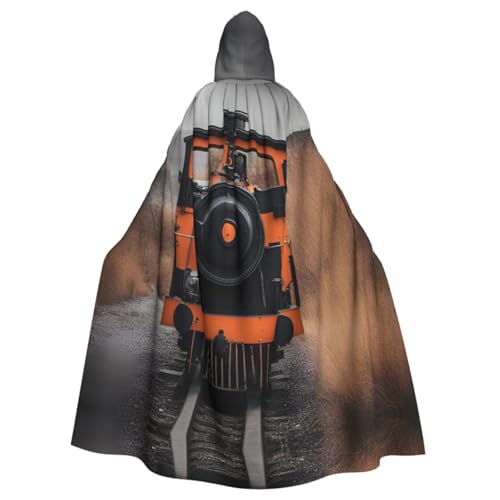 UVBDF Lokomotive Halloween Umhang Kapuzenumhang Cosplay Kostüm Erwachsene Robe Umhang für Damen und Herren von UVBDF