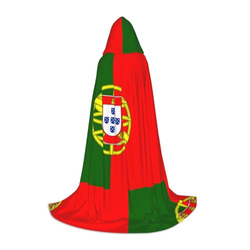 UVBDF Portugiesische Flagge, Halloween-Kostüm, Kapuzenumhang, Cosplay, Umhang mit Umhang, Accessoire, Karnevals-Must-Have von UVBDF